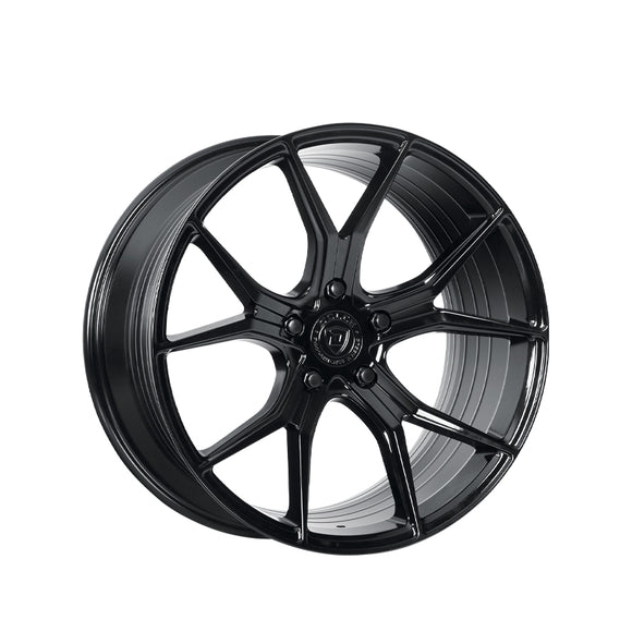 1 X Dolce Performance Element 18x8.5 5x120 72.56 Hub 6.13 Offset Gloss Black Wheel Rim