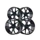 1 X Dolce Performance Element 19x9.5 5x120 72.56 Hub 6.82 Offset Gloss Black Wheel Rim