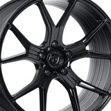 1 X Dolce Performance Element 19x9.5 5x112 66.56 Hub 6.82 Offset Gloss Black Wheel Rim