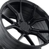 1 X Dolce Performance Element 19x8.5 5x120 72.56 Hub 5.85 Offset Gloss Black Wheel Rim