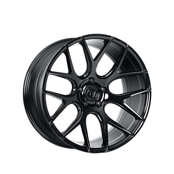 1 X Dolce Performance Monza 20x10 5x120 72.56 Hub 7.11 Offset Gloss Black Wheel Rim