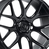 1 X Dolce Performance Monza 20x8.5 5x112 66.56 Hub 5.85 Offset Gloss Black Wheel Rim