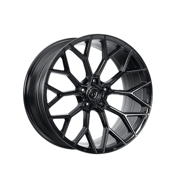 1 X Dolce Performance Pista 19X9.5 5X112 66.56 Hub 6.82 Offset Gloss Black Wheel Rim