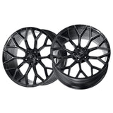 1 X Dolce Performance Pista 19x8.5 5x120 72.56 Hub 5.85 Offset Gloss Black Wheel Rim