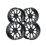 1 X Dolce Performance Pista 19X9.5 5X114.3 73.1 Hub 6.82 Offset Gloss Black Wheel Rim