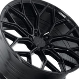 1 X Dolce Performance Pista 19x8.5 5x120 72.56 Hub 5.85 Offset Gloss Black Wheel Rim