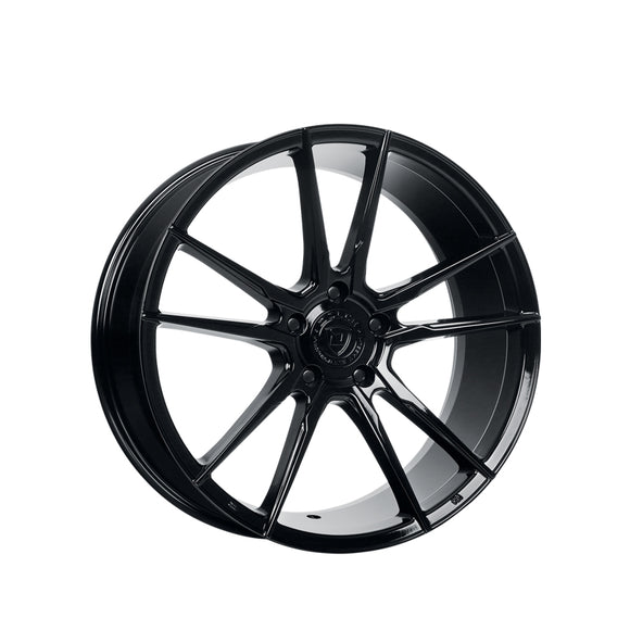 1 X Dolce Performance Vain 20x8.5 5x112 66.56 Hub 6.13 Offset Gloss Black Wheel Rim
