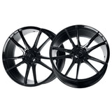 1 X Dolce Performance Vain 20x8.5 5x112 66.56 Hub 6.13 Offset Gloss Black Wheel Rim