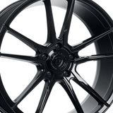 1 X Dolce Performance Vain 20x8.5 5x114.3 73.1 Hub 6.25 Offset Gloss Black Wheel Rim