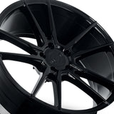 1 X Dolce Performance Vain 20x8.5 5x114.3 73.1 Hub 6.25 Offset Gloss Black Wheel Rim