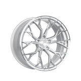 1 X Dolce Performance Aria 20X10 5X112 66.56 Hub 7.11 Offset Gloss Silver Machined Face Wheel Rim