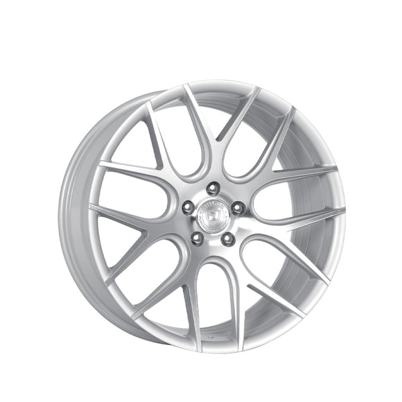 1 X Dolce Performance Monza 20X10 5X114.3 73.1 Hub 7.11 Offset Gloss Silver Machined Face Wheel Rim