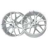 1 X Dolce Performance Monza 20X10 5X114.3 73.1 Hub 7.11 Offset Gloss Silver Machined Face Wheel Rim