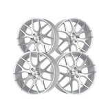 1 X Dolce Performance Monza 20X10 5X114.3 73.1 Hub 7.11 Offset Gloss Silver Machined Face Wheel Rim