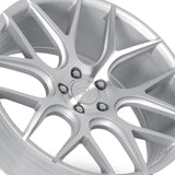 1 X Dolce Performance Monza 20X10 5X114.3 73.1 Hub 7.11 Offset Gloss Silver Machined Face Wheel Rim