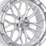 1 X Dolce Performance Magari 20X8.5 5X120 74.1 Hub 0 Offset Gloss Silver  Wheel Wheel Rim