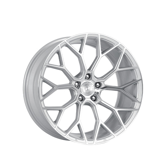 1 X Dolce Performance Pista 19x8.5 5x114.3 73.1 Hub 6.13 Offset Gloss Silver Machined Face Wheel Rim