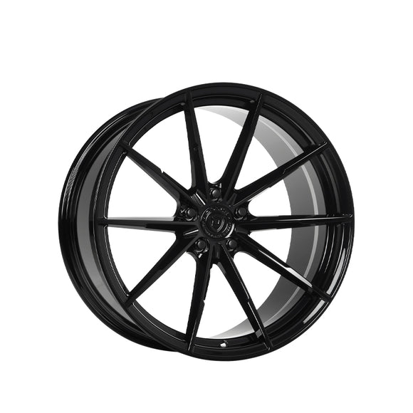 1 X Dolce Performance Veloce 20X8.5 5X120 74.1 Hub 5.85 Offset Gloss Black Wheel Rim