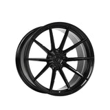 1 X Dolce Performance Veloce 18X8.5 5X120 74.1 Hub 6.13 Offset Gloss Black Wheel Rim