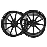 1 X Dolce Performance Veloce 19X9.5 5X112 66.56 Hub 6.82 Offset Gloss Black Wheel Rim