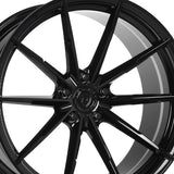 1 X Dolce Performance Veloce 18X8.5 5X112 66.56 Hub 6.13 Offset Gloss Black Wheel Rim