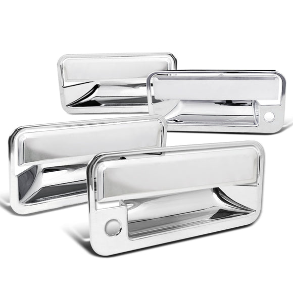 Coolstuffguru Compatible with Chevy GMC C/K Yukon Suburban Pickup Chrome 4PC Door Handle Covers