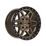 1 X Dropstars Trail Series 602BZB 20X10 5X5.00 78.1 Hub -19 Offset Satin Bronze w/ Black Ring Wheel Rim