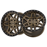 1 X Dropstars Trail Series 602BZB 18X9 6X135 106.2 Hub +18 Offset Satin Bronze w/ Black Ring Wheel Rim