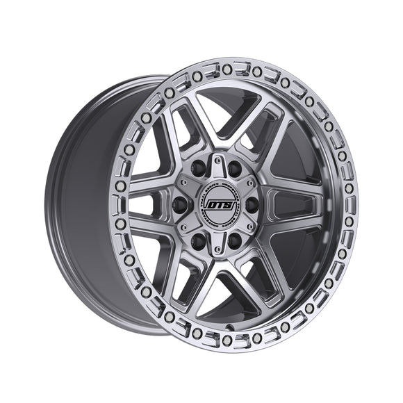 1 X Dropstars Trail Series 602MS 17X9 6X135 106.2 Hub -12 Offset Machined and Silver Wheel Rim