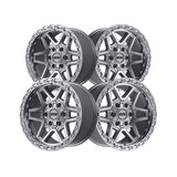 1 X Dropstars Trail Series 602MS 20X10 6X135 106.2 Hub -19 Offset Machined and Silver Wheel Rim