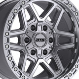 1 X Dropstars Trail Series 602MS 20X10 6X135 106.2 Hub -19 Offset Machined and Silver Wheel Rim