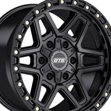 1 X Dropstars Trail Series 602SB 18X9 5X5.00 78.1 Hub -12 Offset Satin Black Wheel Rim