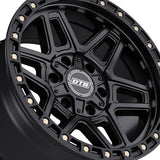 1 X Dropstars Trail Series 602SB 17X9 6X135 106.2 Hub -12 Offset Satin Black Wheel Rim