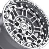 1 X Dropstars Trail Series 603MS 18X9 6X135 106.2 Hub +00 Offset Machined and Silver Wheel Rim