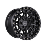 1 X Dropstars Trail Series 603SB 17X9 5X5.00 78.1 Hub -12 Offset Satin Black Wheel Rim