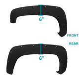 Coolstuffguru Compatible with Chevy GMC C/K 1500 Rugged Textured Pickup Pocket Rivet Style Fender Flares 4PC