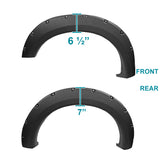 Coolstuffguru Compatible with Ford F150 Mark LT Pickup Rugged Textured Pocket Rivet Style Styleside Fender Flares