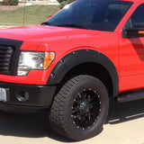 Coolstuffguru Compatible with Ford F150 F-150 Styleside Bolt-On Pocket Rivet Black Rough Texture Fender Flares