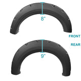 Coolstuffguru Compatible with Ford F150 F-150 Styleside Bolt-On Pocket Rivet Black Rough Texture Fender Flares