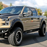 Coolstuffguru Compatible with Ford F150 Pickup Pocket Rivet Style Black Wheel Fender Flares Cover