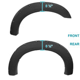 Coolstuffguru Compatible with Ford F250 F350 Bolt On Rugged Texture Pocket Rivet Style Fender Flares 4PC