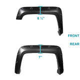 Coolstuffguru Compatible with GMC Sierra 1500 Fleetside Pickup Bolt On Pocket Rivet Style Smooth Fender Flares