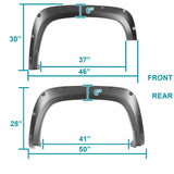 Coolstuffguru Smooth Black Rivet Bolt-On Fender Flares Compatible with Chevy Silverado 2500HD 3500HD 2020-2021 L+R Pair Assembly