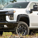 Coolstuffguru Smooth Black Rivet Bolt-On Fender Flares Compatible with Chevy Silverado 2500HD 3500HD 2020-2021 L+R Pair Assembly