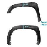 Coolstuffguru Compatible with Toyota Tundra 4PC Pocket Rivet Style Bolt On Fender Flares Black