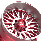 1 X Fittipaldi Offroad FA07 22X12 8X6.50 125.2 Hub -44 Offset Red Wheel Rim