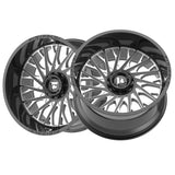 1 X Fittipaldi Offroad FA08 22X12 8X6.50 125.2 Hub -44 Offset Black Wheel Rim