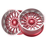 1 X Fittipaldi Offroad FA08 22X12 8X170 125.2 Hub -44 Offset Red Wheel Rim