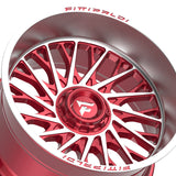 1 X Fittipaldi Offroad FA08 22X12 5X5.00/5X5.50 78.1 Hub -44 Offset Red Wheel Rim