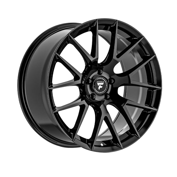 1 X Fittipaldi FS360 20X10 5X115 71.5 Hub +18 Offset Black Wheel Rim